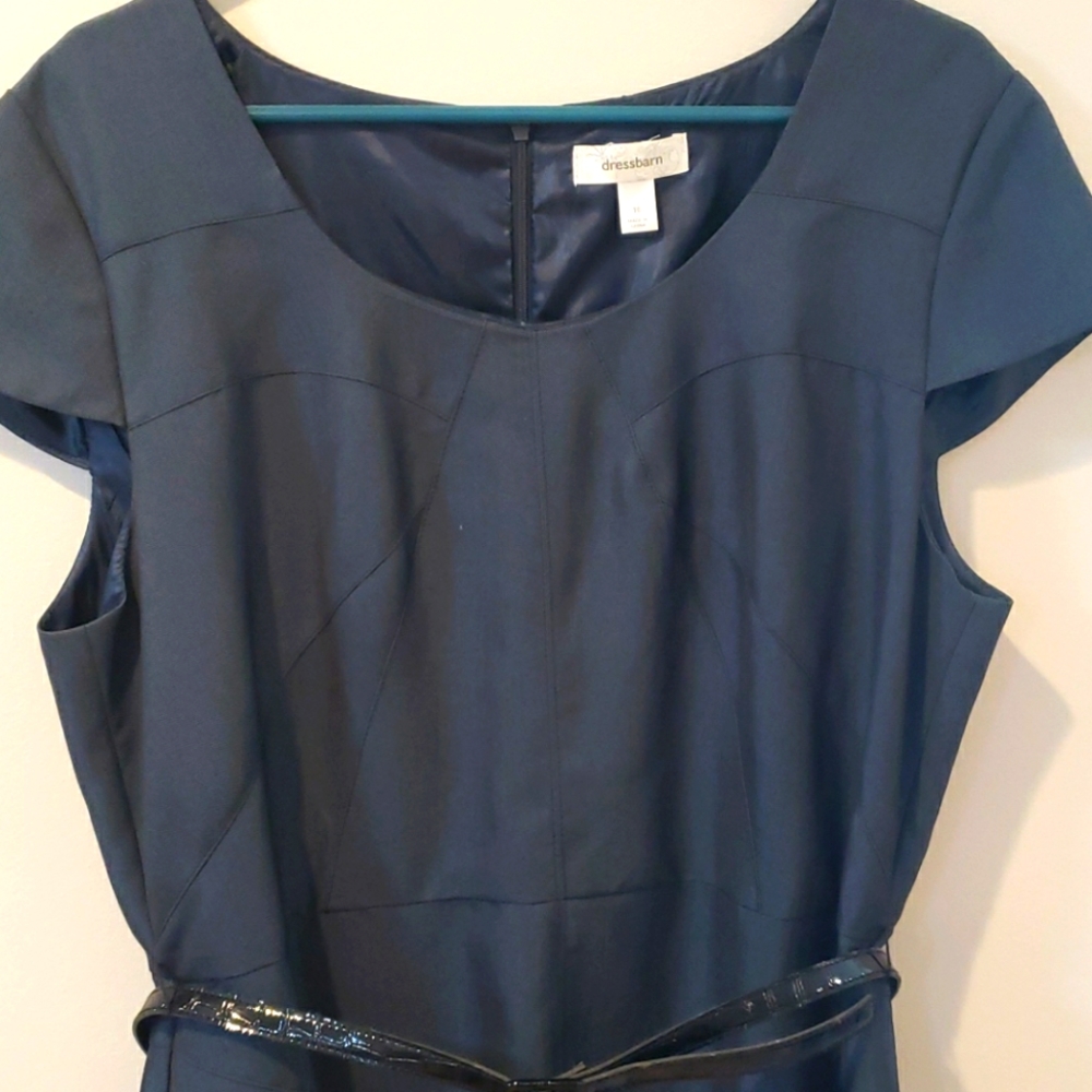 Classic dress in a denim blue color